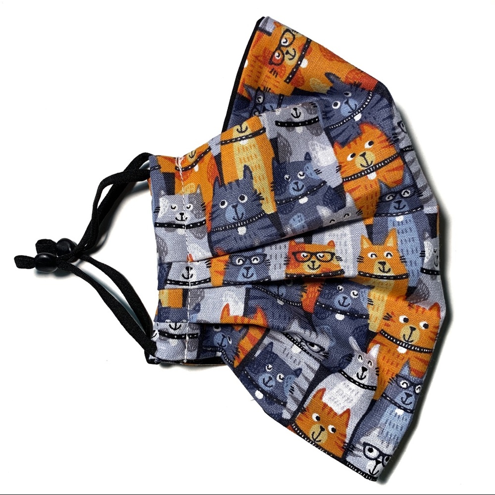 2/$20 Face Mask 3 Layer Nose Bridge Cartoon Cats